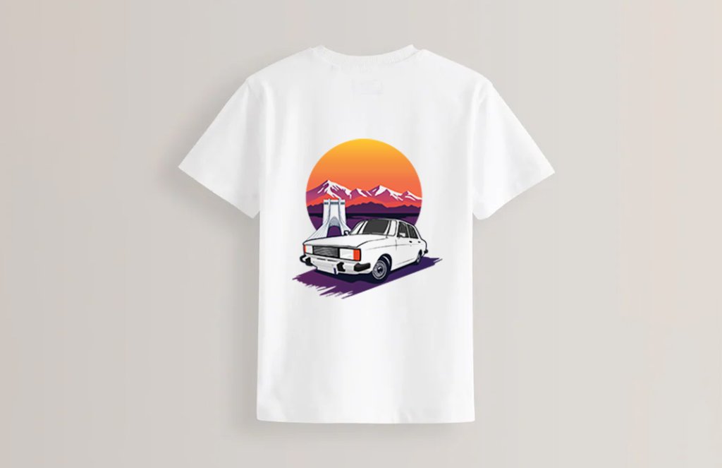 طرح تیشرت پیکان کوه دماوند