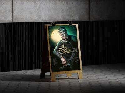  لایه باز موکاپ تخته و استند رستوران