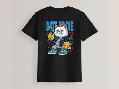 طرح لایه باز تیشرت گربه ایرانی پرشین کت