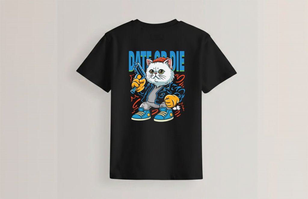 طرح لایه باز تیشرت گربه ایرانی پرشین کت