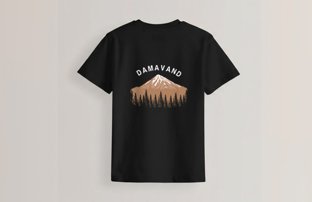 طرح تیشرت کوه دماوند و کوهنوردی