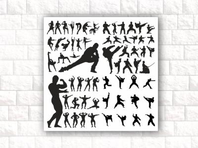 مجموعه وکتور لایه باز CorelDraw طرح ورزشی 