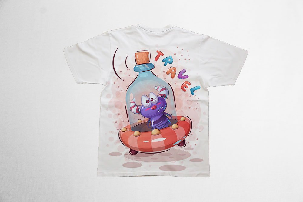 طرح لایه باز تیشرت کودکانه به همراه عکس انیمیشنی و کارتونی با مزه با فرمت Psd 