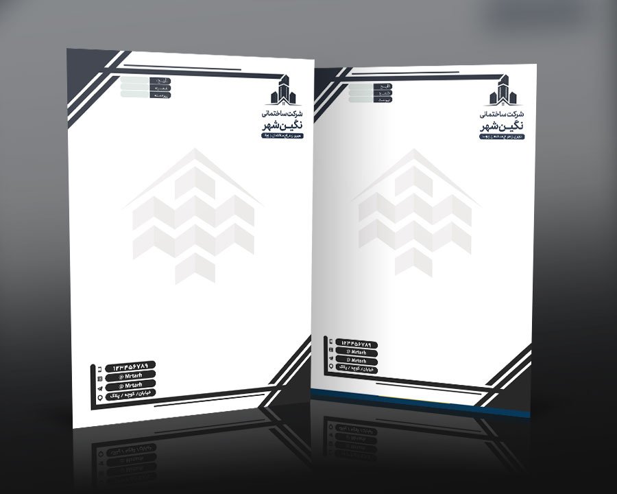 طرح سربرگ خام شرکت معماری و ساختمانی با فرمت Psd و قابل ویرایش 