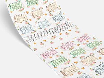 تقویم دیواری ۱۴۰۵ مدل رز کد 8643