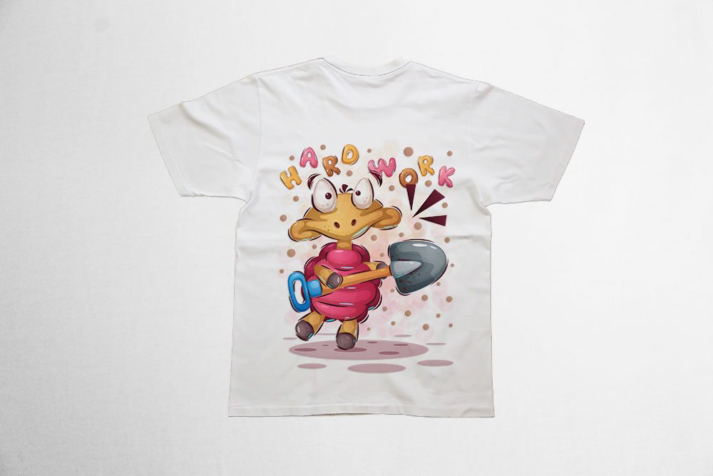 طرح Psd تیشرت کودکانه با کیفیت بالا و طرح کارتونی و بامزه