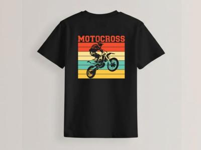 طرح لایه باز موتور کراس برای چاپ روی تیشرت