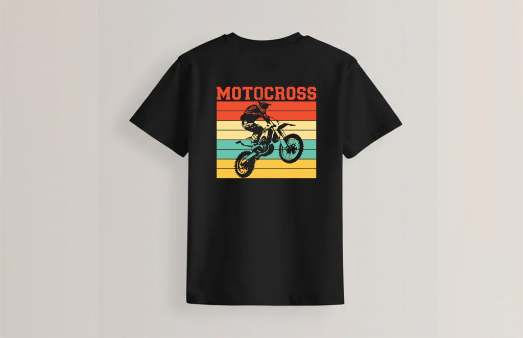 طرح لایه باز موتور کراس برای چاپ روی تیشرت