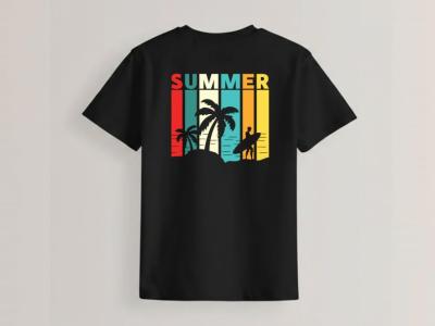 طرح لایه باز وکتور تابستان برای چاپ تیشرت