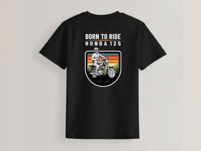 طرح تیشرت موتور 125 هوندا لایه باز