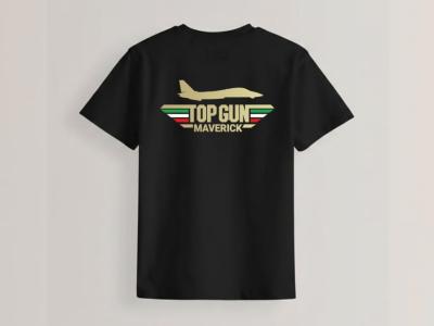 طرح لایه باز تیشرت جنگنده اف-14 تاپ گان با پرچم ایران