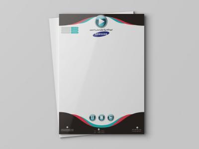 سربرگ لایه‌باز فروشگاه لوازم صوتی و تصویری سامسونگ | فایل PSD