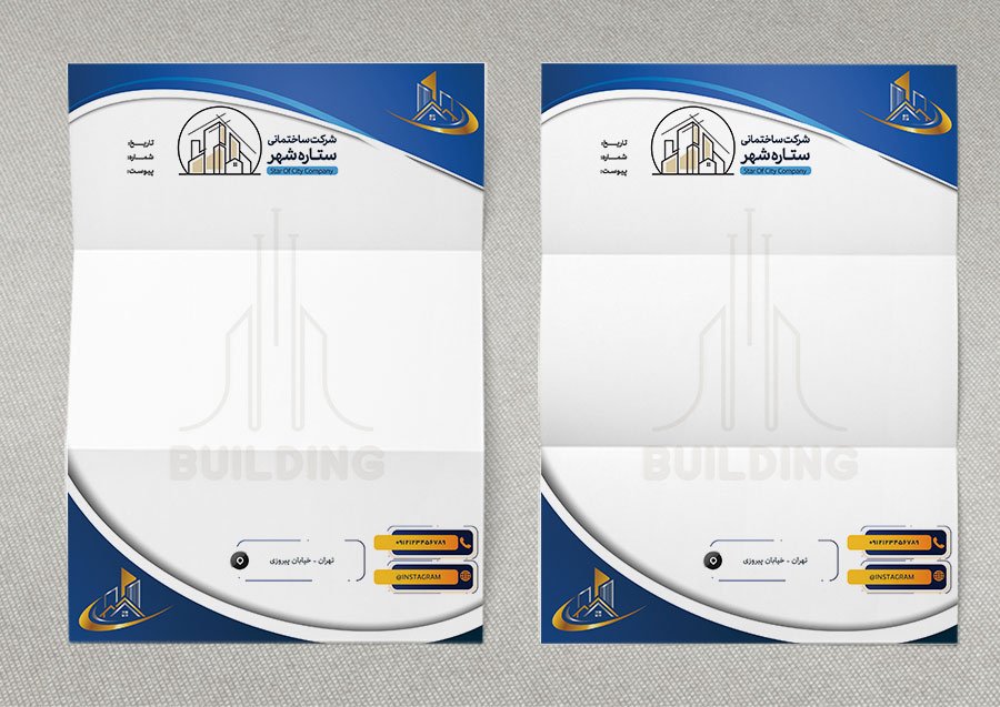 دانلود طرح لایه باز سربرگ دفتر معماری و ساختمانی 