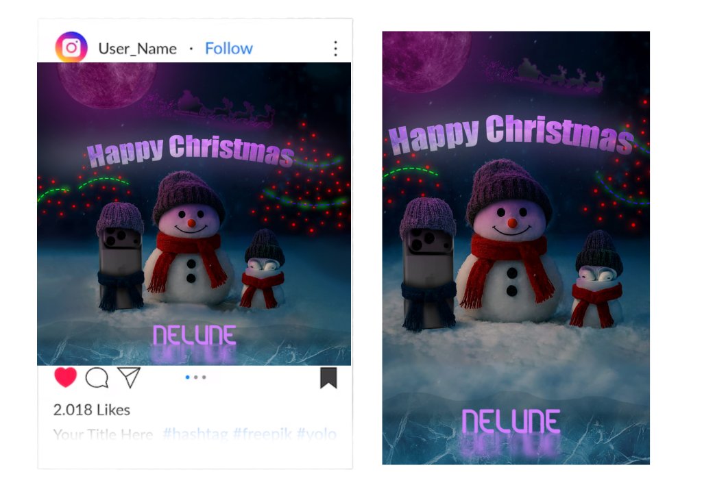 قالب پست و استوری کریسمس