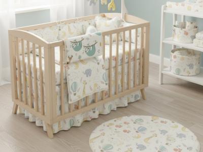 پوستر دیواری و پارچه سیسمونی مدل «حیوانات مهربان جنگل» - پترن تکرارپذیر RGB