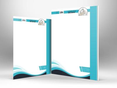 طرح لایه باز سربرگ دفتر معماری و ساختمانی و ساخت ساختمان 