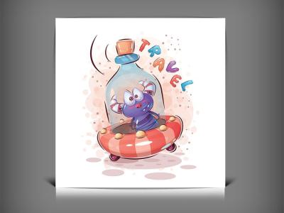 دانلود طرح وکتور کاراکتر کارتونی بامزه | کاراکتر فانتزی خلاقانه با فرمت EPS و AI 