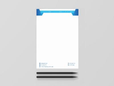 سربرگ آبی لایه باز رسمی مینیمال اداری شرکتی