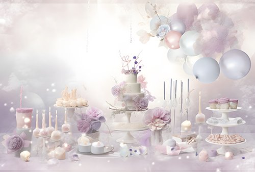 بک گراند PNG فانتزی تولد کودک با کیفیت بالا