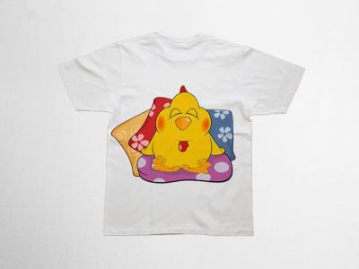 دانلود طرح لایه باز تیشرت کودکانه با عکس انیمیشنی جوجه رنگی