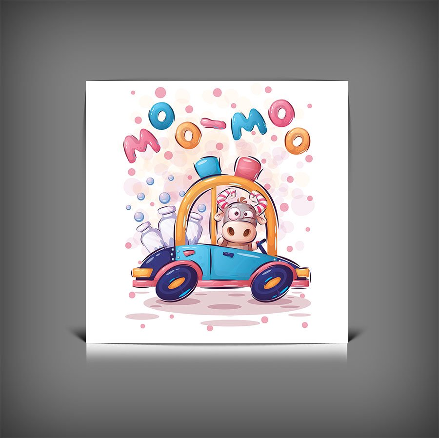 وکتور حیوان کارتونی بامزه | کاراکتر فانتزی خلاقانه با فرمت EPS و AI مناسب چاپ