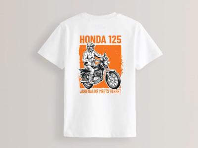 طرح تیشرت لایه باز موتور هوندا 125 سی سی