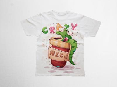 طرح لایه باز تیشرت کودکانه با فرمت Psd و با کیفیت بالا و تصویر کارتونی 