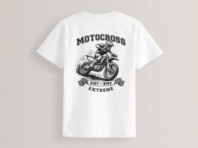 طرح لایه باز موتور کراس برای چاپ روی تیشرت