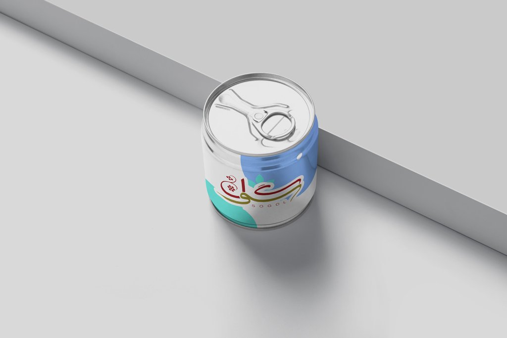  لایه باز موکاپ قوطی نوشیدنی