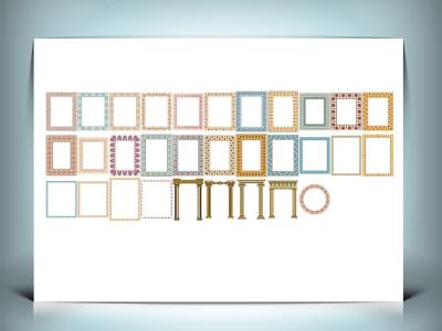 مجموعه 62 طرح وکتوری قاب اسلیمی EPS | قاب‌های اسلامی و سنتی با کیفیت بالا