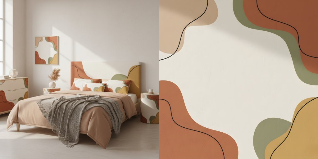 پوستر دیواری و طرح روتختی مدل «امواج نوری هولوگرافیک» - تکرارپذیر و مدرن (RGB)