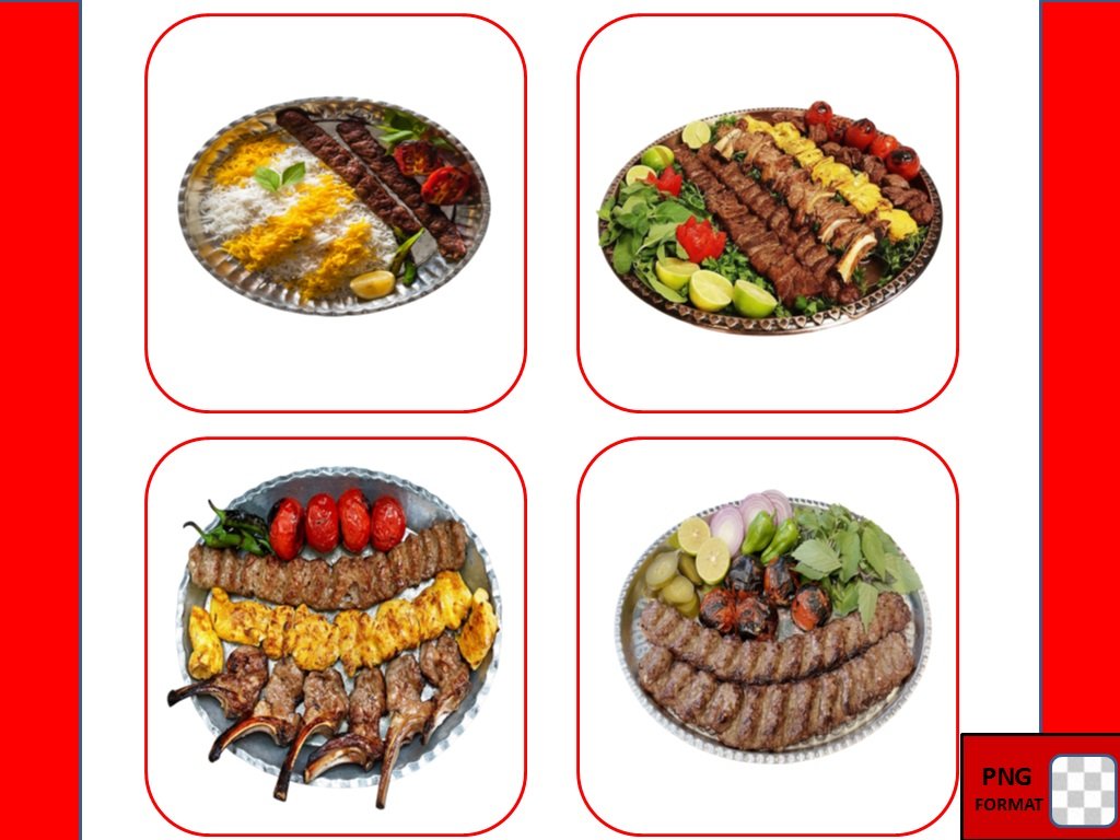 دانلود مجموعه تصاویر انواع کباب بدون پس زمینه و فرمت پی ان جی (png)