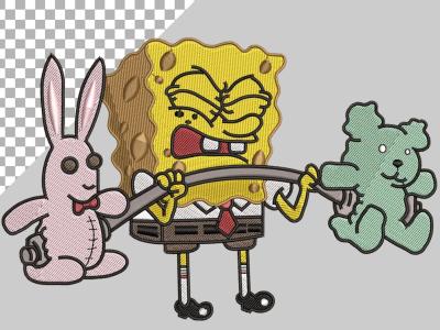 وکتور باب اسفنجی جهت چاپ روی لباس 