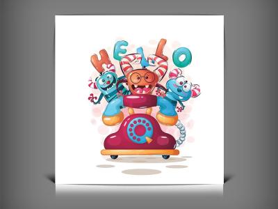 طرح وکتور حیوان کارتونی خنده دار | کاراکتر فانتزی خلاقانه با فرمت EPS و AI 