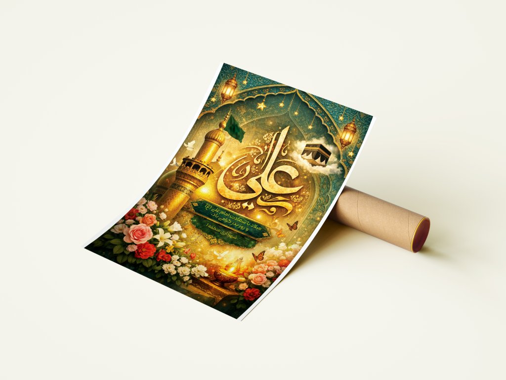 دانلود بنر لایه باز ولادت امام علی(ع) و روز پدر