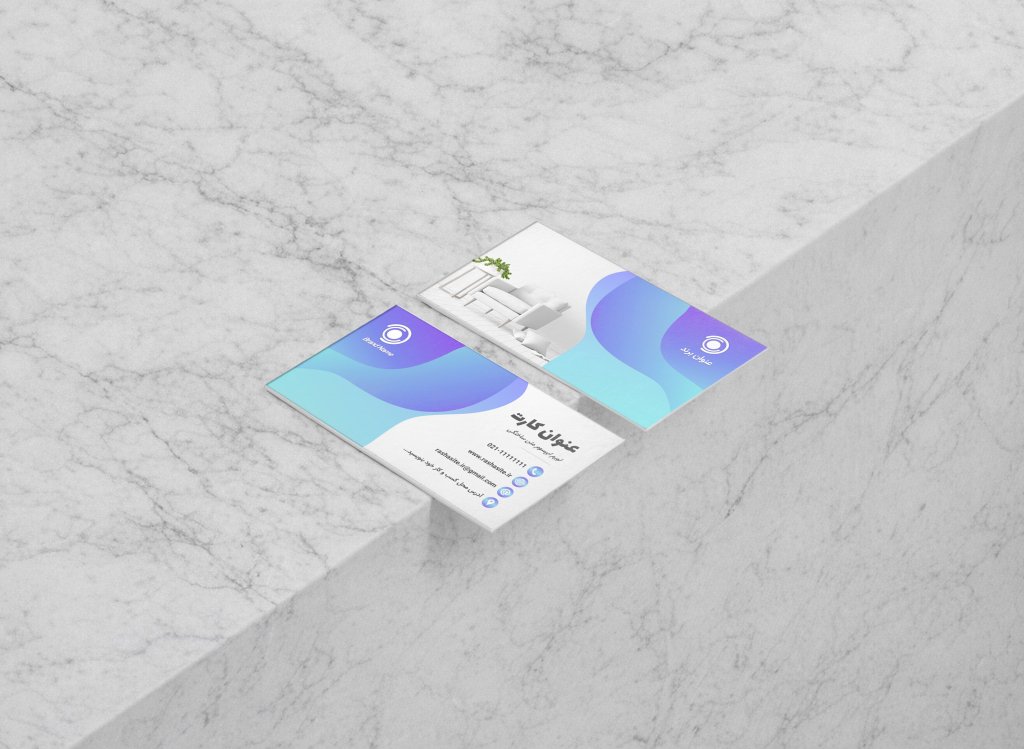 طرح لایه باز موکاپ کارت ویزیت