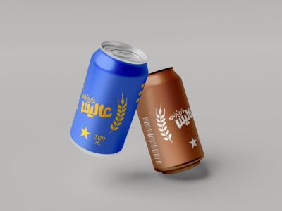  لایه باز موکاپ قوطی نوشیدنی