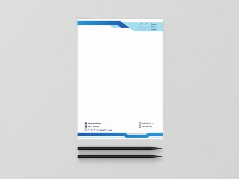 سربرگ-آبی-لایه-باز-رسمی-اداری-شرکتی