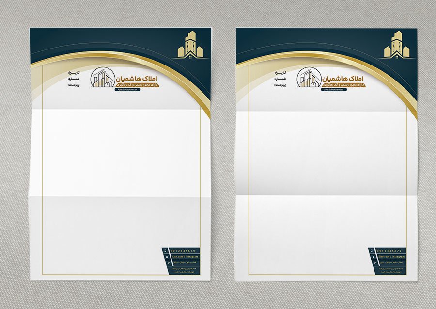 طرح لایه باز سربرگ مشاور املاک با فرمت Psd 