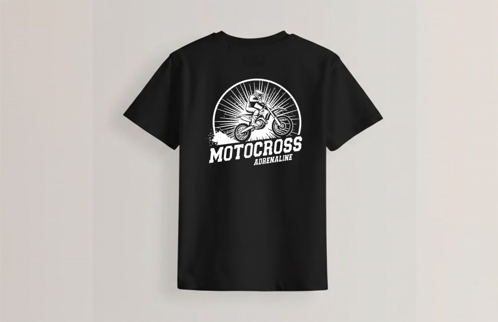 طرح موتور کراس لایه باز برای چاپ تیشرت