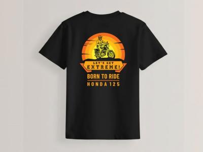 طرح لایه باز موتور 125 هوندا برای چاپ تیشرت
