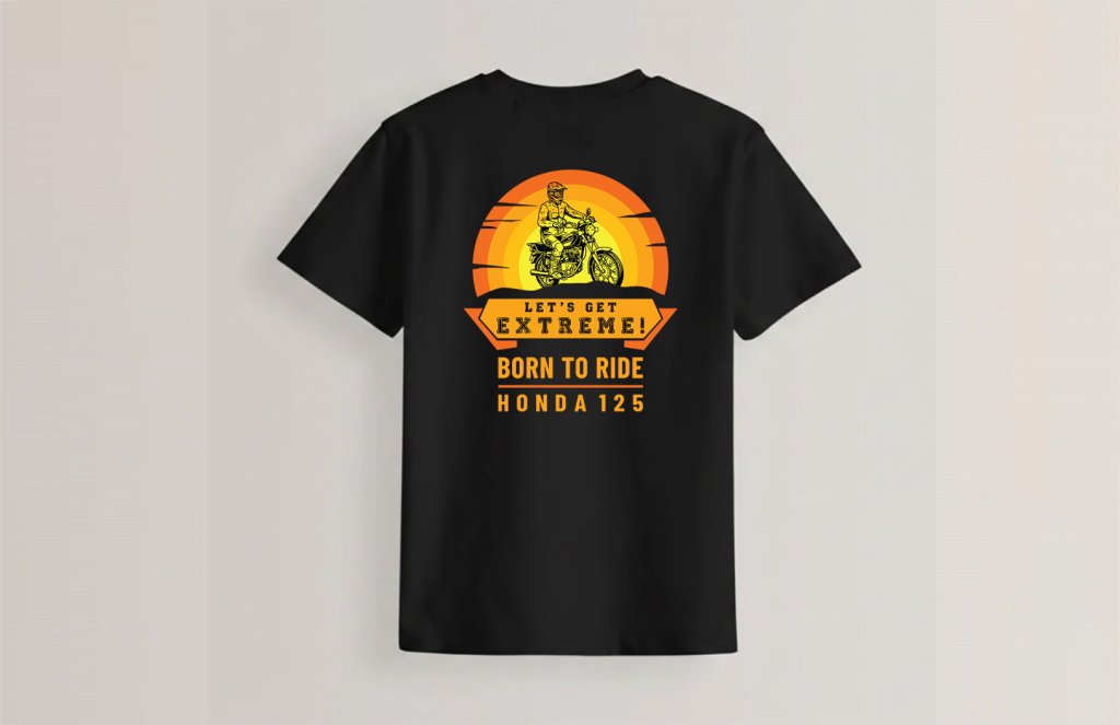 طرح لایه باز موتور 125 هوندا برای چاپ تیشرت