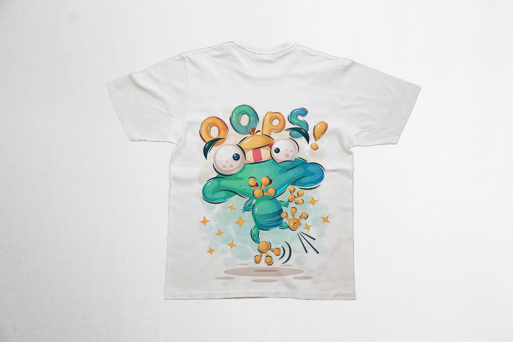 دانلود طرح لایه باز تیشرت بچه گانه با کاراکتر کارتونی با مزه 