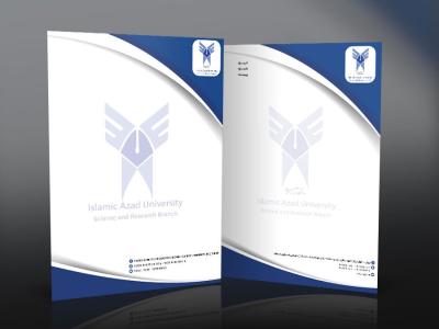 دانلود طرح سربرگ دوزبانه فارسی انگلیسی دانشگاه آزاد و دانشجویی