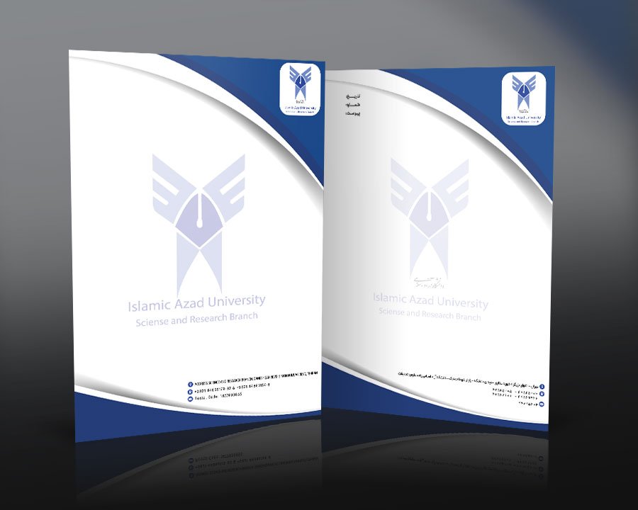 دانلود طرح سربرگ دوزبانه فارسی انگلیسی دانشگاه آزاد و دانشجویی