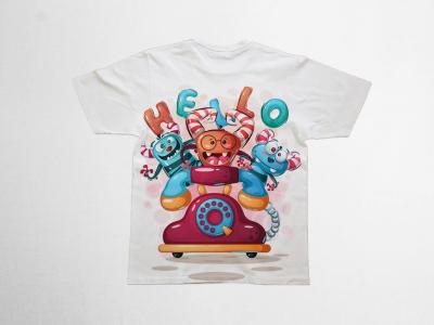 طرح لایه باز تیشرت کودکانه با عکس انیمیشنی