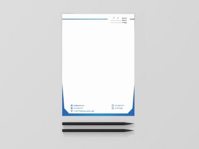 سربرگ آبی سفید رسمی لایه باز