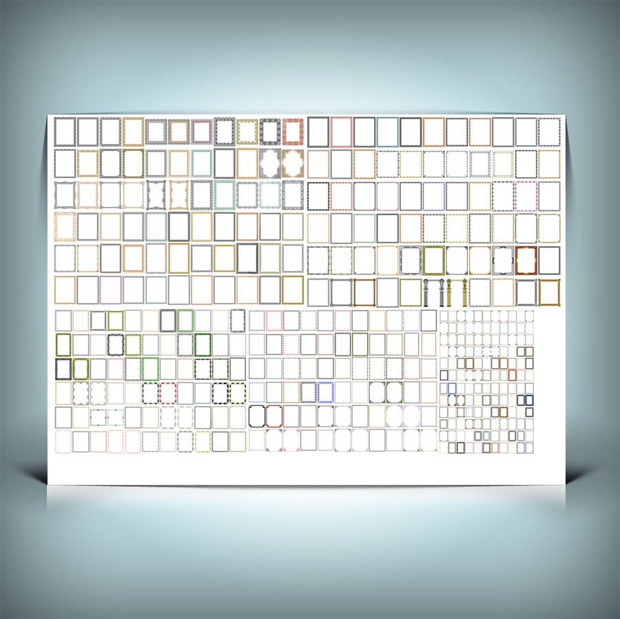 مجموعه 575 طرح وکتوری قاب اسلیمی EPS | قاب‌های اسلامی و سنتی با کیفیت بالا