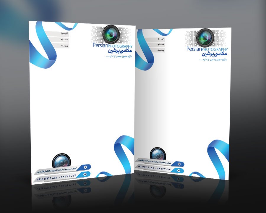 طرح سربرگ عکاسی و آتلیه عکاسی و فیلمبرداری با فرمت Psd