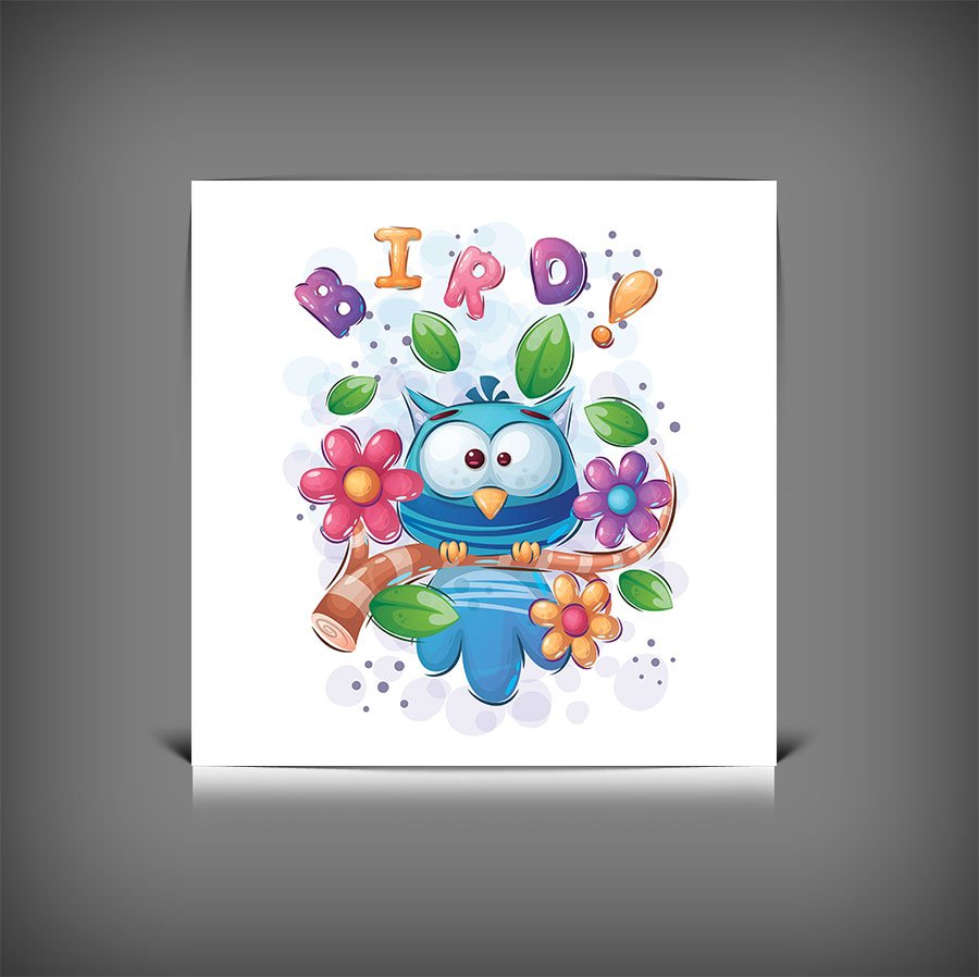 دانلود طرح وکتور جغد کارتونی بامزه | کاراکتر فانتزی خلاقانه با فرمت EPS و AI